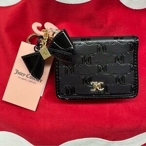 Juicy Couture Black Card wallet with bow charm